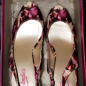 Candie’s Flora Print Heels